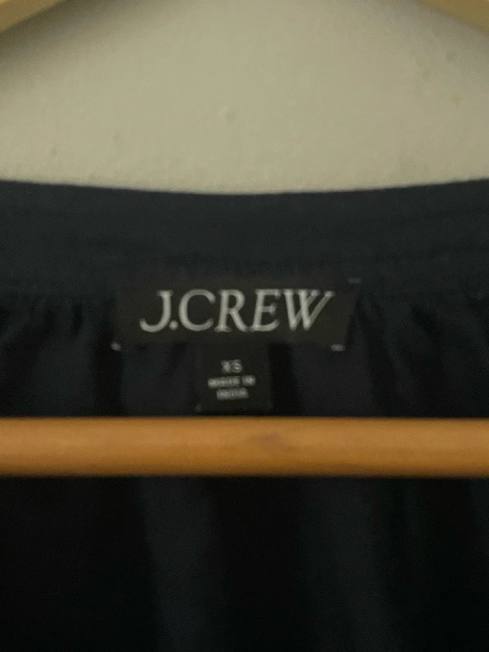J.Crew Long-Sleeve Navy Linen Shift Dress XS
